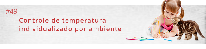 Cada ambiente da sua casa você pode ter sua temperatura controlada individualmente